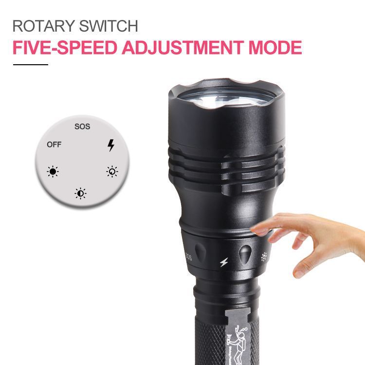 K-46 Super Bright Dive Light XML-T6 18650 Powerful Diving Flashlight Underwater Torch 5 Modes