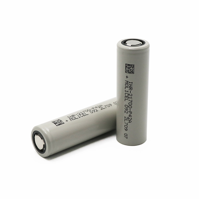 Molicel 21700 Lithium Liion Battery, Molicel P42A 3.7V 45A 4200MAH,  INR21700-P42A Rechargeable 21700 Battery