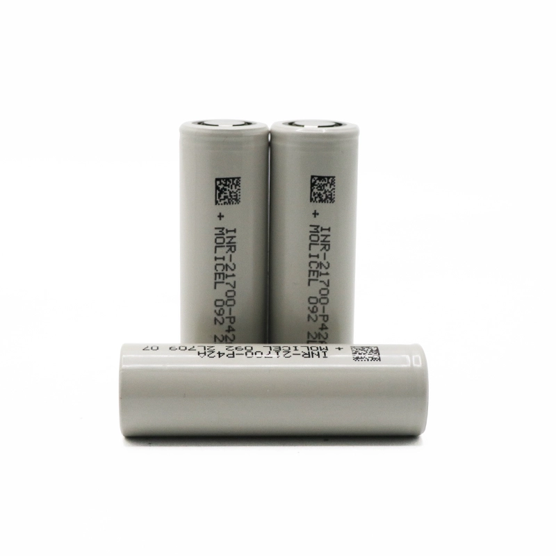 Molicel 21700 Lithium Liion Battery, Molicel P42A 3.7V 45A 4200MAH,  INR21700-P42A Rechargeable 21700 Battery