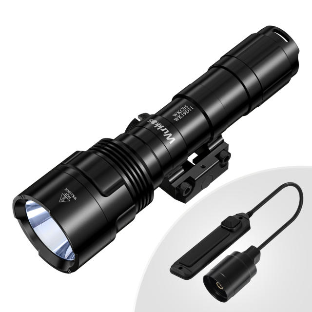 WKC05 Tactical Flashlight Professional Gun Flashlight Cree XPL 1000 Lumens with Remote Pressure Switch