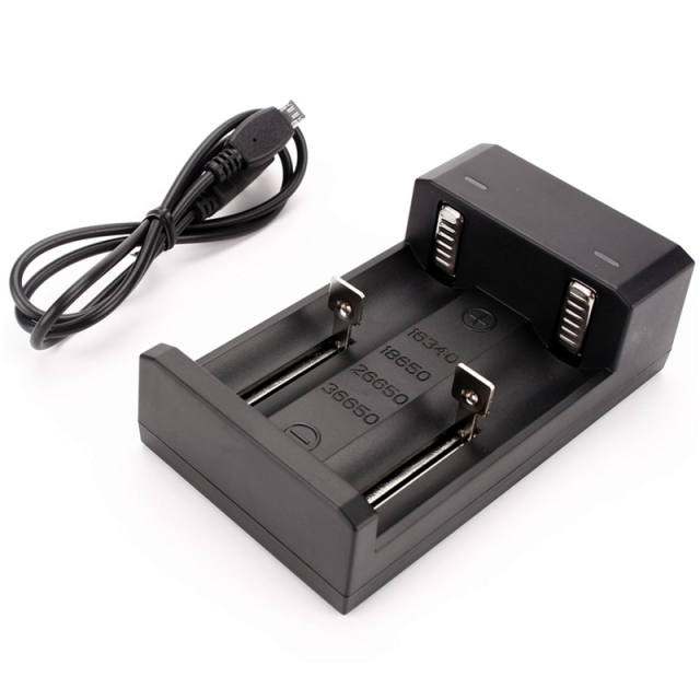 Wurkkos USB Charger 2 Slots 18650 26650 16340 36650 Rechargeable Battery Universal Charger Charger for battery