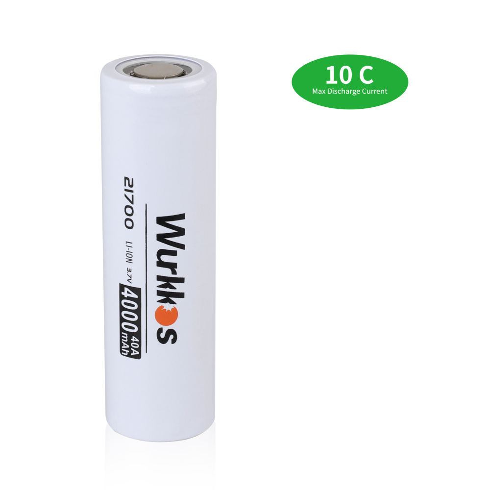 Wurkkos 4000mah High Drain 21700 Battery 10C Discharge 40A