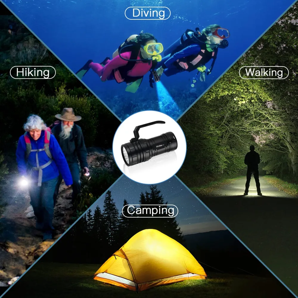 Wurkkos DL06 15000 Lumen Dive Flashlight | IPX8 100m Waterproof | USB ...