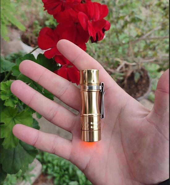 【Brass】Wurkkos TS10 Powerful Mini 14500 EDC Flashlight with 3* 90 CRI