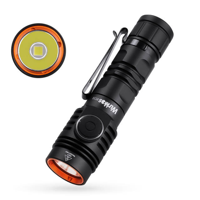 Wurkkos FC13 USB C Rechargeable 18650 Flashlight 3400lm with RGB AUX ...