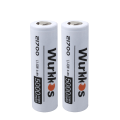 Wurkkos 21700 lithium battery, Unprotected, 5000mAh 3C 15A