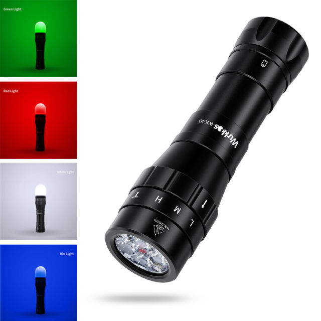 New Release Wurkkos WK40 RGBW Multicolor Flashlight 4*LEDs with TIR Optics, Colorful Infinite Gradient,21700 Version USB C Rechargeable