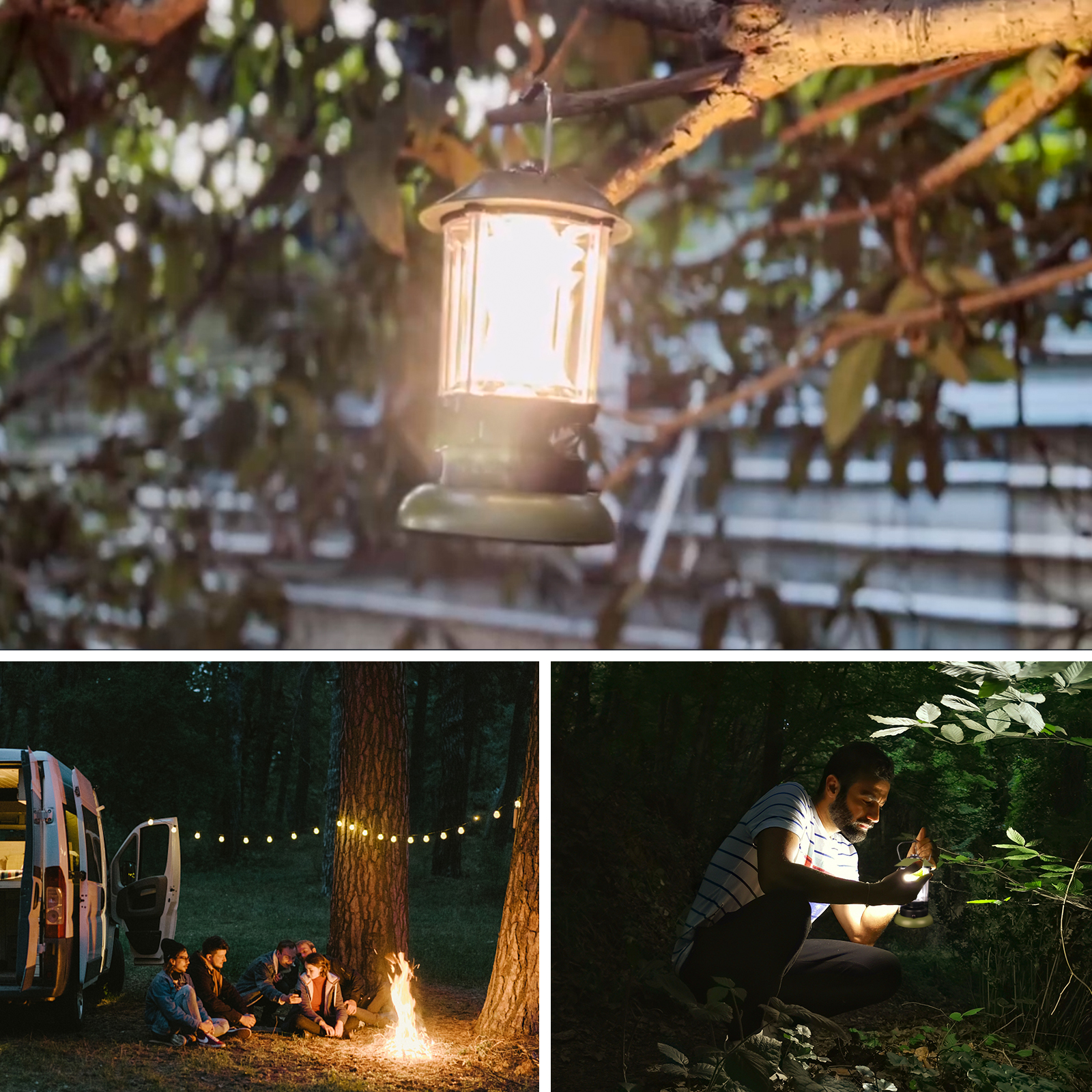 LT3 Camping Lights Rechargeable Portable Lanterns USB C LED Emergency Tent  Lights Stepless Dimming Outdoor Lighting