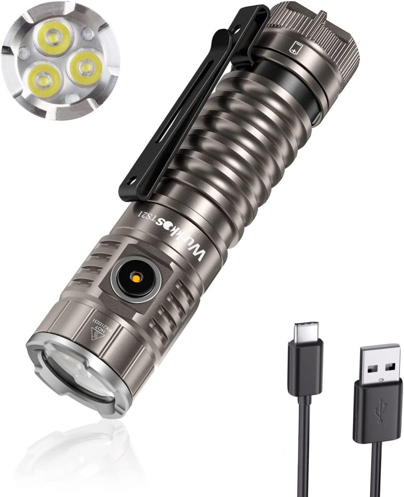 【Bundle Sale】Wurkkos Mini Silver TS10 Aux RED 6000K +EDC Light  TS21 Champagne 5000k