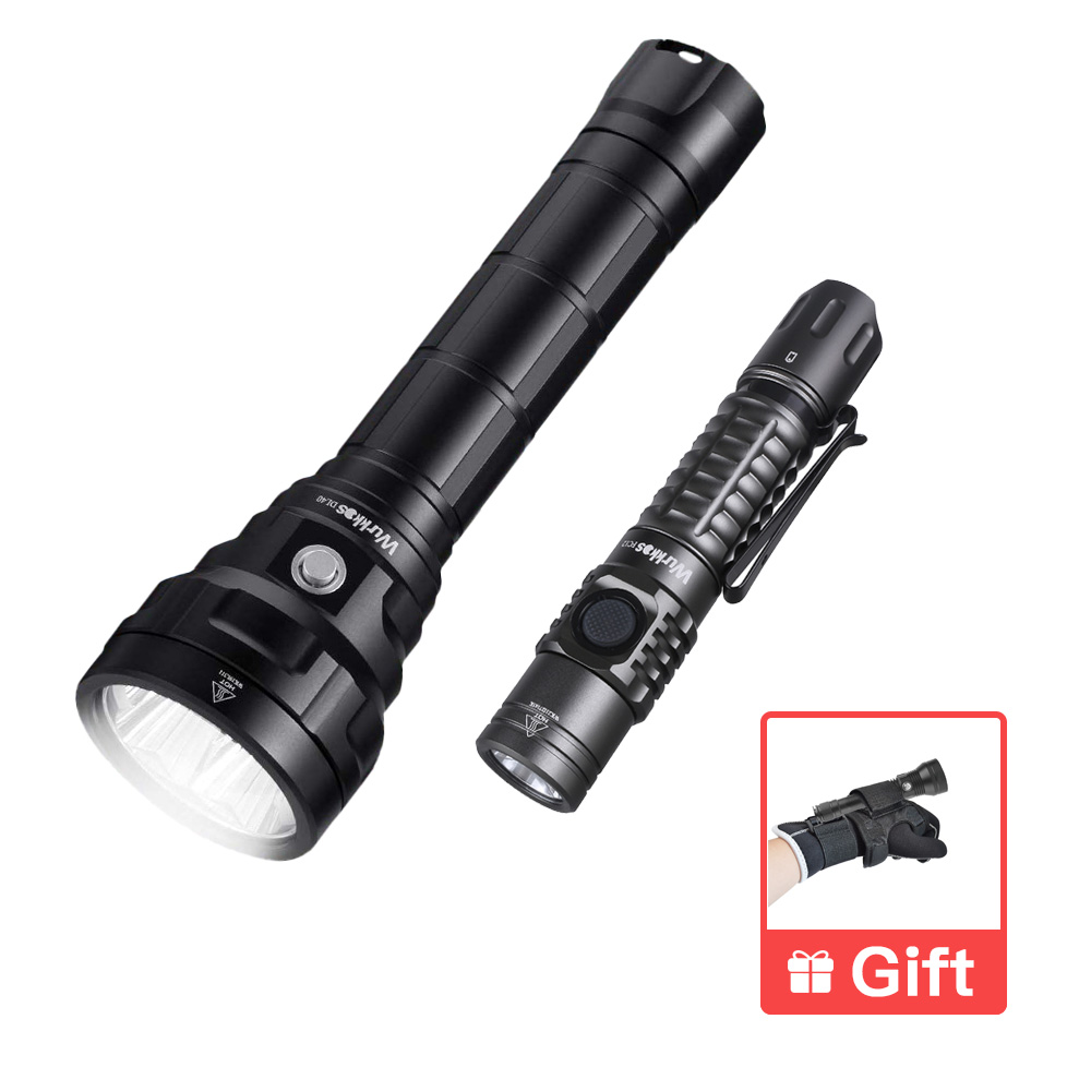 Wurkkos FC13S Flashlights Rechargeable, Super Bright EDC Torch Max  2500Lumens, IP68 Waterproof, Adjust 6 Mode, Lockout