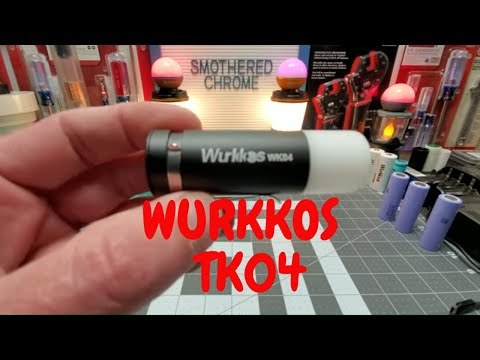 Wurkkos WK04 Double-Sided Flashlight, Rechargeable with 300 mah Build-in Battary, Multifunction with Red Light Warning, Mini Size One-Hand Control