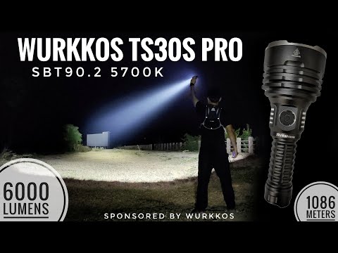 Wurkkos TS30S PRO Powerful 6000lm Flashlight, Reverse charging 