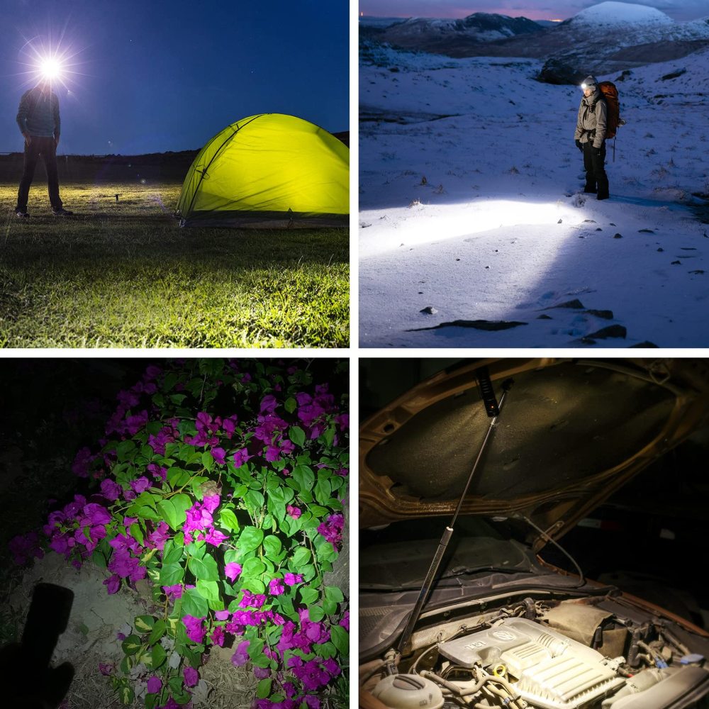 【US Warehouse】HD20 USB C Rechargeable Headlamp 21700 Flashlight 2000lm Dual LED LH351D and XPL with Magnetic Tail