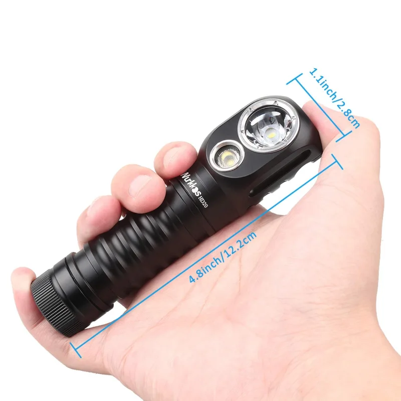 【US Warehouse】HD20 USB C Rechargeable Headlamp 21700 Flashlight 2000lm Dual LED LH351D and XPL with Magnetic Tail