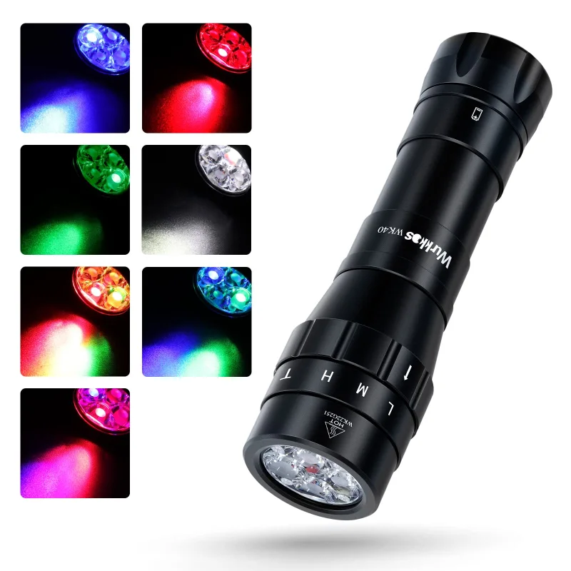 [Clearance] Wurkkos WK40 RGBW Multicolor Flashlight 4*LEDs with TIR Optics, Colorful Infinite Gradient,21700 Version USB C Rechargeable
