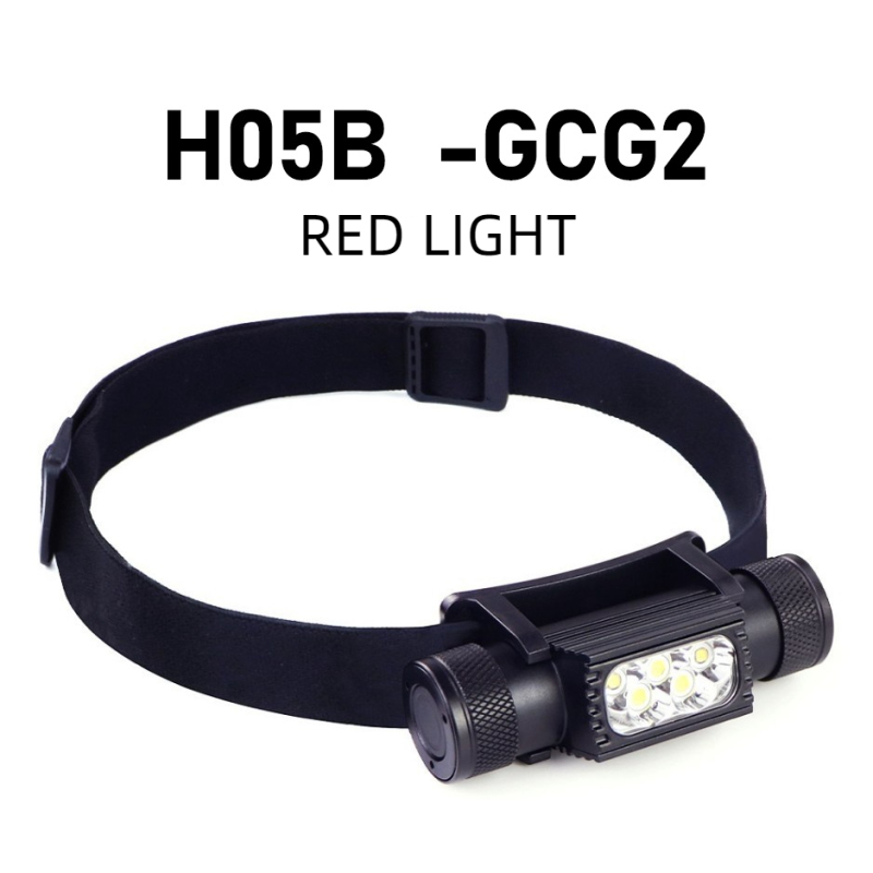 [Clearance 35% OFF] Rechargeable Headlamp H05B,  Powerful Head Light with 18650 Battery, 3*XPG3 White LED + 2*Red LED