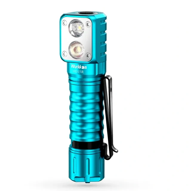 [Clearance 40% OFF] Wurkkos HD15R Headlight, Dual LEDs Angle Flashlight, Headlamp with White Beam LH351D Red Beam SST20 USB C Rechargeable 18650 Headlamp with Power Bank Function