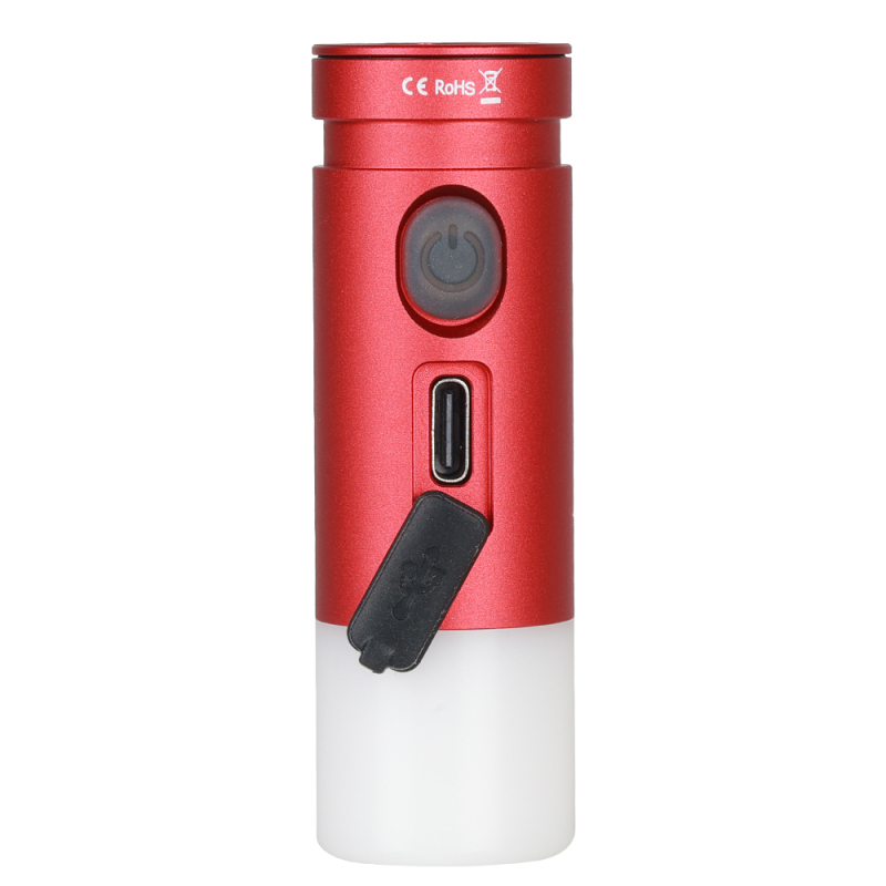 【New Color】Wurkkos WK04 Double-Sided Flashlight, Rechargeable with Build-in Battary, Multifunction with Red Light Warning, Mini Size One-Hand Control