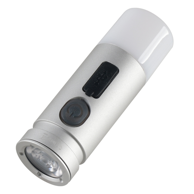 【New Color】Wurkkos WK04 Double-Sided Flashlight, Rechargeable with Build-in Battary, Multifunction with Red Light Warning, Mini Size One-Hand Control