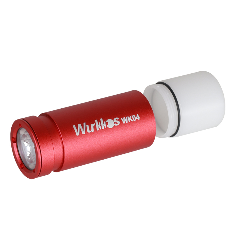 【New Color】Wurkkos WK04 Double-Sided Flashlight, Rechargeable with Build-in Battary, Multifunction with Red Light Warning, Mini Size One-Hand Control