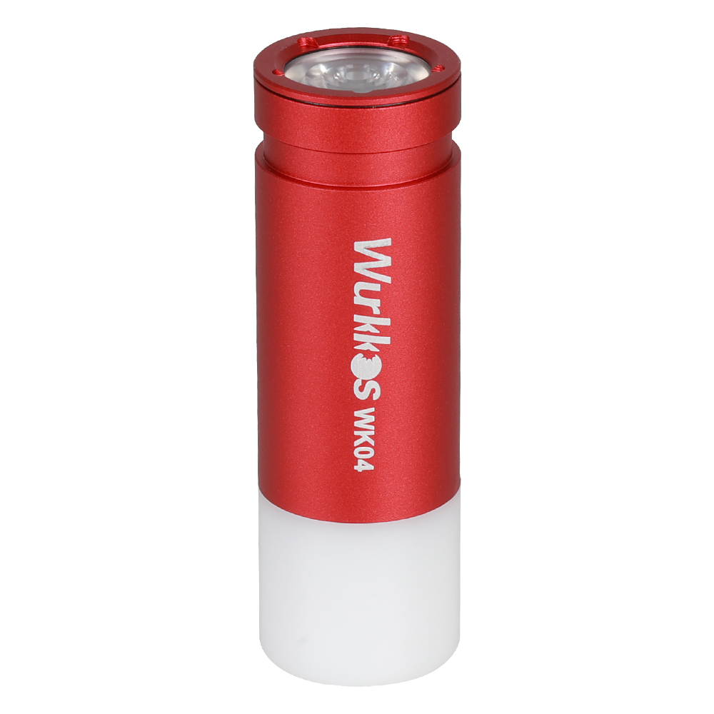 Wurkkos WK04 Double-Sided Flashlight, Rechargeable with 300 mah Build-in Battary, Multifunction with Red Light Warning, Mini Size One-Hand Control