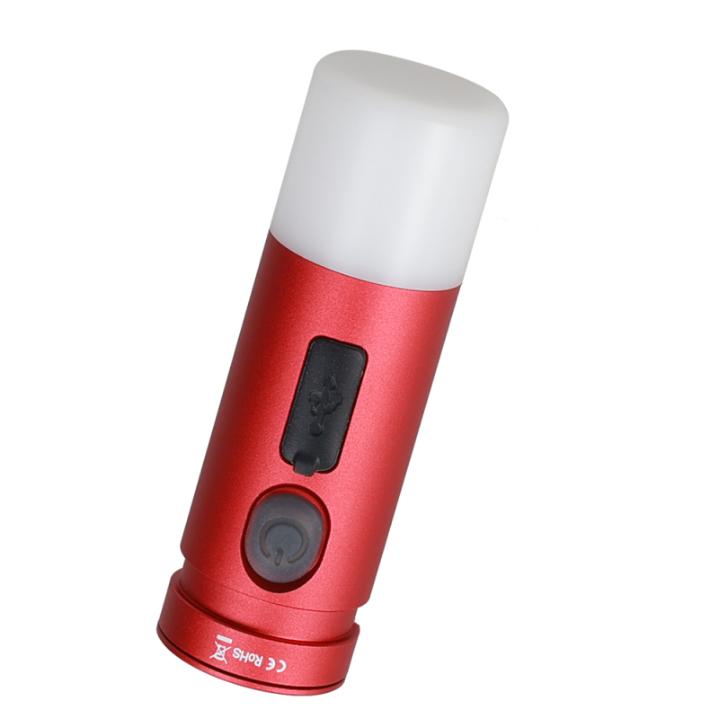 【New Color】Wurkkos WK04 Double-Sided Flashlight, Rechargeable with Build-in Battary, Multifunction with Red Light Warning, Mini Size One-Hand Control