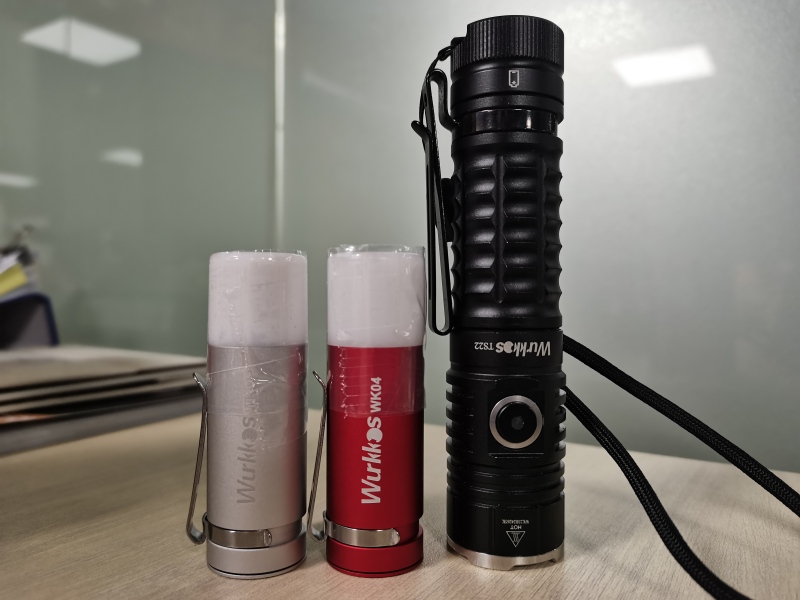 Wurkkos WK04 Double-Sided Flashlight, Rechargeable with 300 mah Build-in Battary, Multifunction with Red Light Warning, Mini Size One-Hand Control