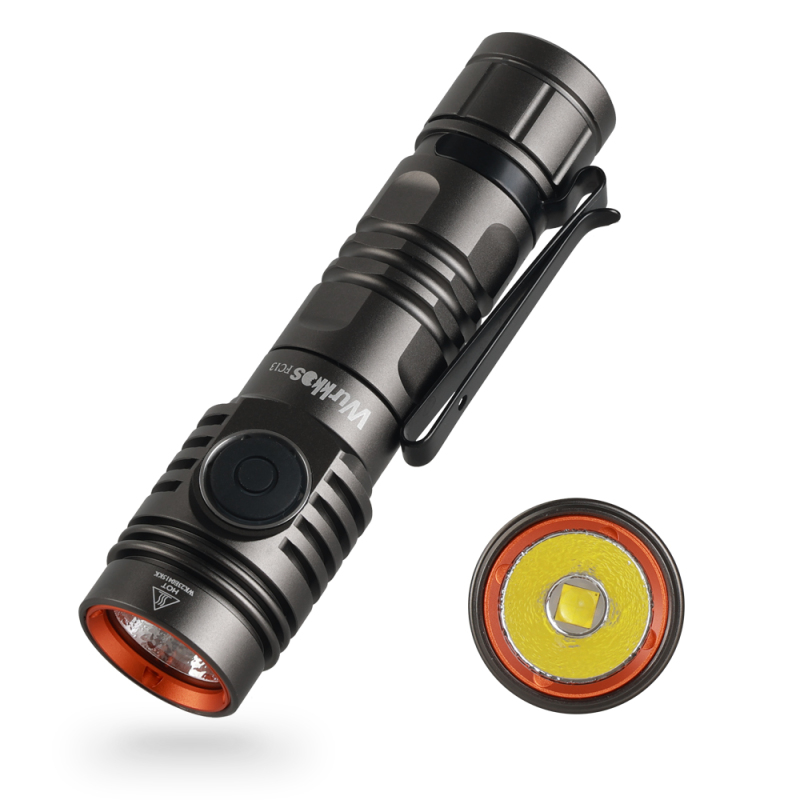 Wurkkos FC13 3500lm Flashlight, Reverse Charging, RGB AUX Button Light / Anduril 2.0 / IP68