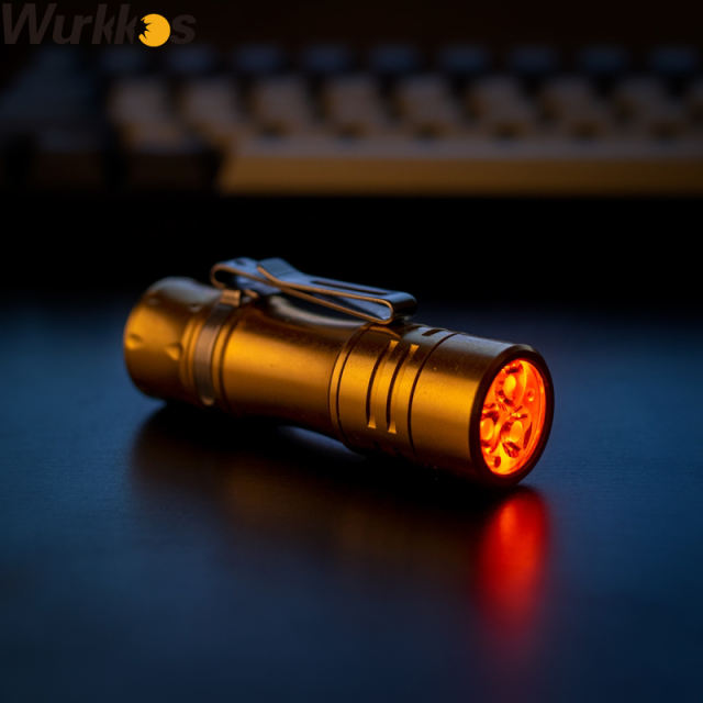 【Brass】Wurkkos TS10 Powerful Mini 14500 EDC Flashlight with 3* 90 CRI LEDs and Single Color Aux ,Anduril 2.0