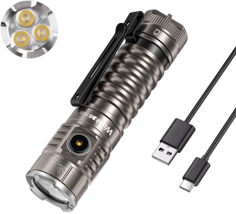 [Red/Champagne Color Promotion] Wurkkos TS21 3500lm flashlight, Max 217 meters, Reverse charging with Magnet Tail, Anduril 2.0, red/champagne clearance