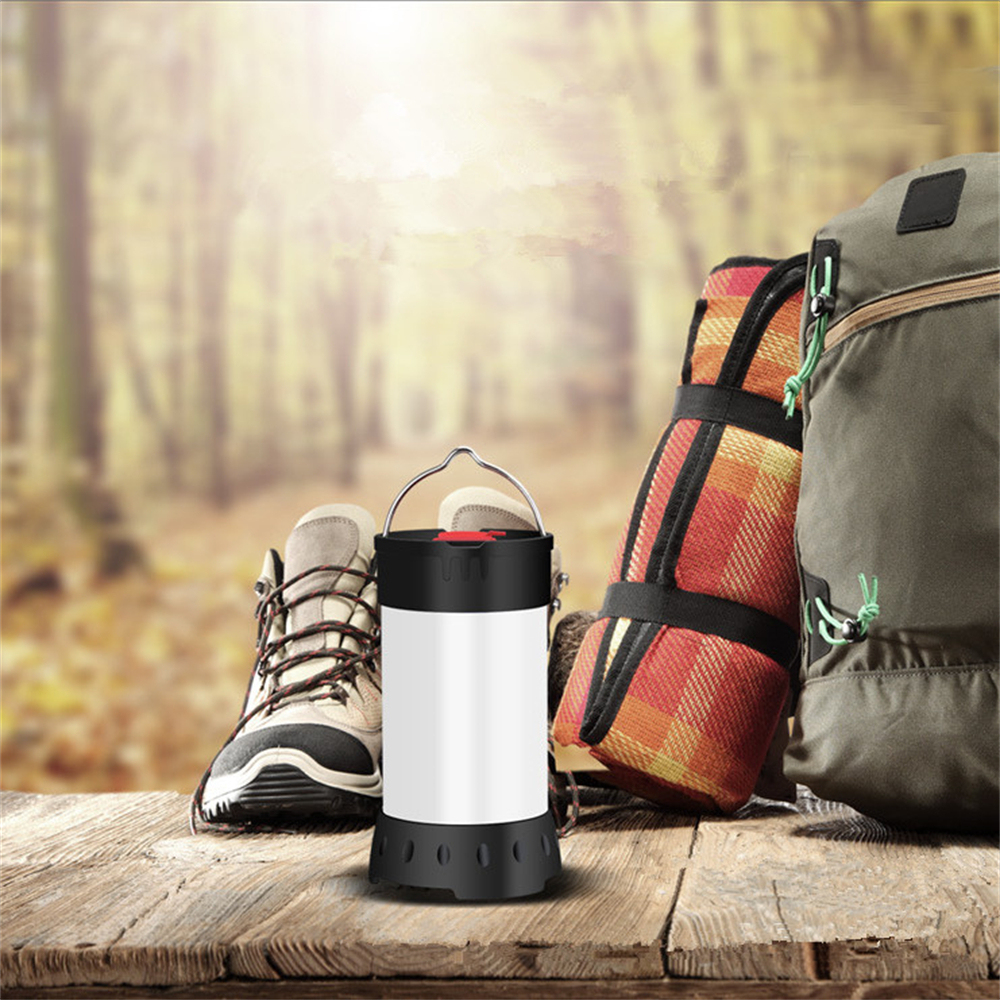 LED Camping Light USB Rechargeable Camping Lantern with Hanging Hook 18650 Portable Hand Lamp Camping Hiking Light