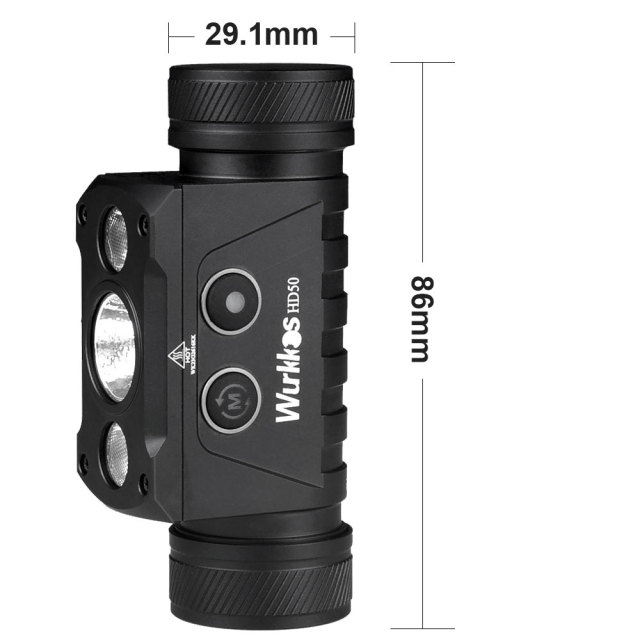 【New Release】Wurkkos HD50 Heavy-Duty Headlamp with Spotlight & Floodlight, 4000LM/ 239M Powerful Flashlight Magnetic Tailcap, Smart Low-voltage Vibration Reminder