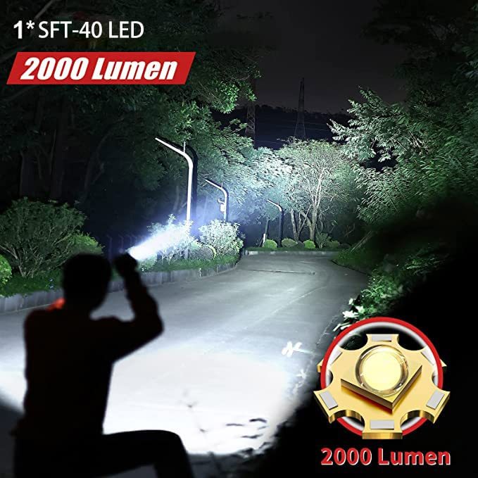 Wurkkos FC12 USB C Rechargeable Tactical Flashlight SFT40 2000lm 345M Throw Powerful Torch with Tail Switch 2 Groups