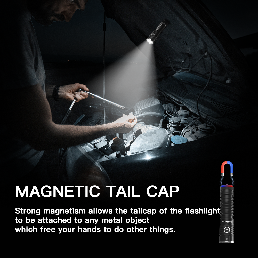 【USA Warehouse】Wurkkos TS21 3500lm flashlight, Max 217 meters, Reverse ...
