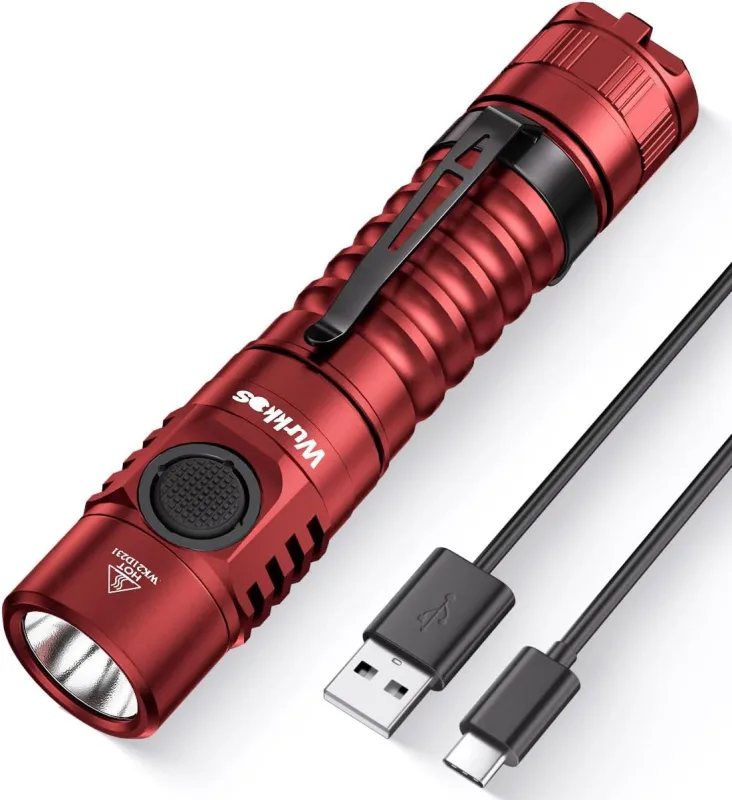 Wurkkos FC11 USB-C Rechargeable 18650 LED Flashlight 1300lm LH351D 90 CRI with Magnetic Tail 2 Groups