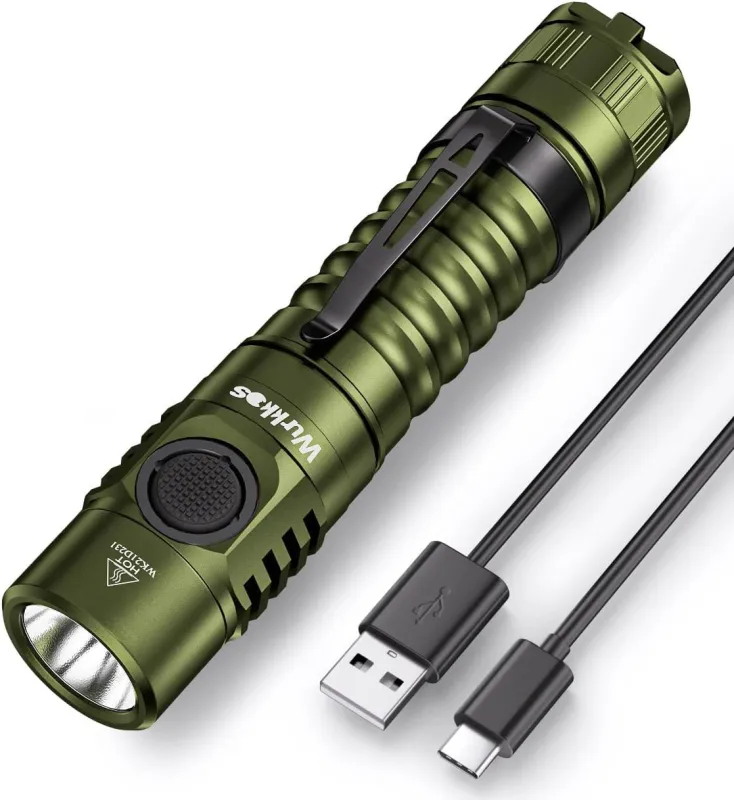 Wurkkos FC11 USB-C Rechargeable 18650 LED Flashlight 1300lm LH351D 90 CRI with Magnetic Tail 2 Groups