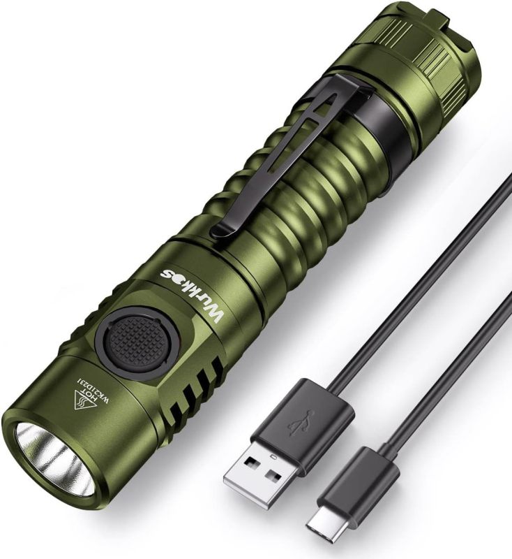 Wurkkos FC11 USB-C Rechargeable 18650 LED Flashlight 1300lm LH351D 90 CRI with Magnetic Tail 2 Groups