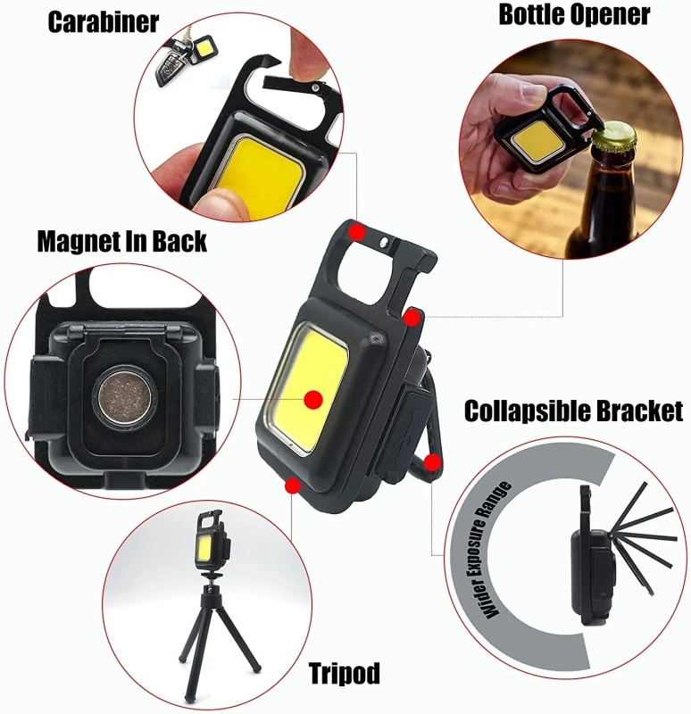 【FREE GIFT】 Keychain Light 500lm Portable & Rechargeable Pocket Light