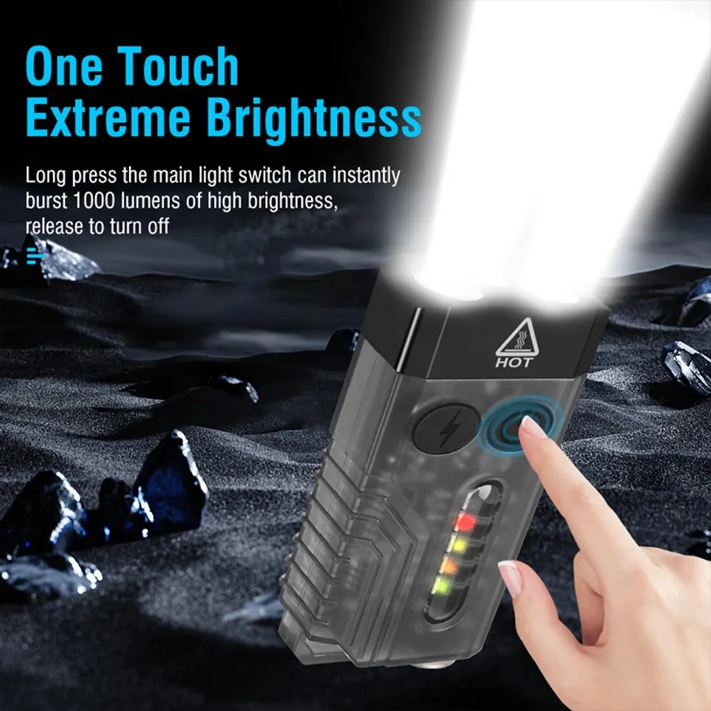 Wurkkos V10 Mini EDC Multifunction Torch, 1000LM Super Bright Portable ...