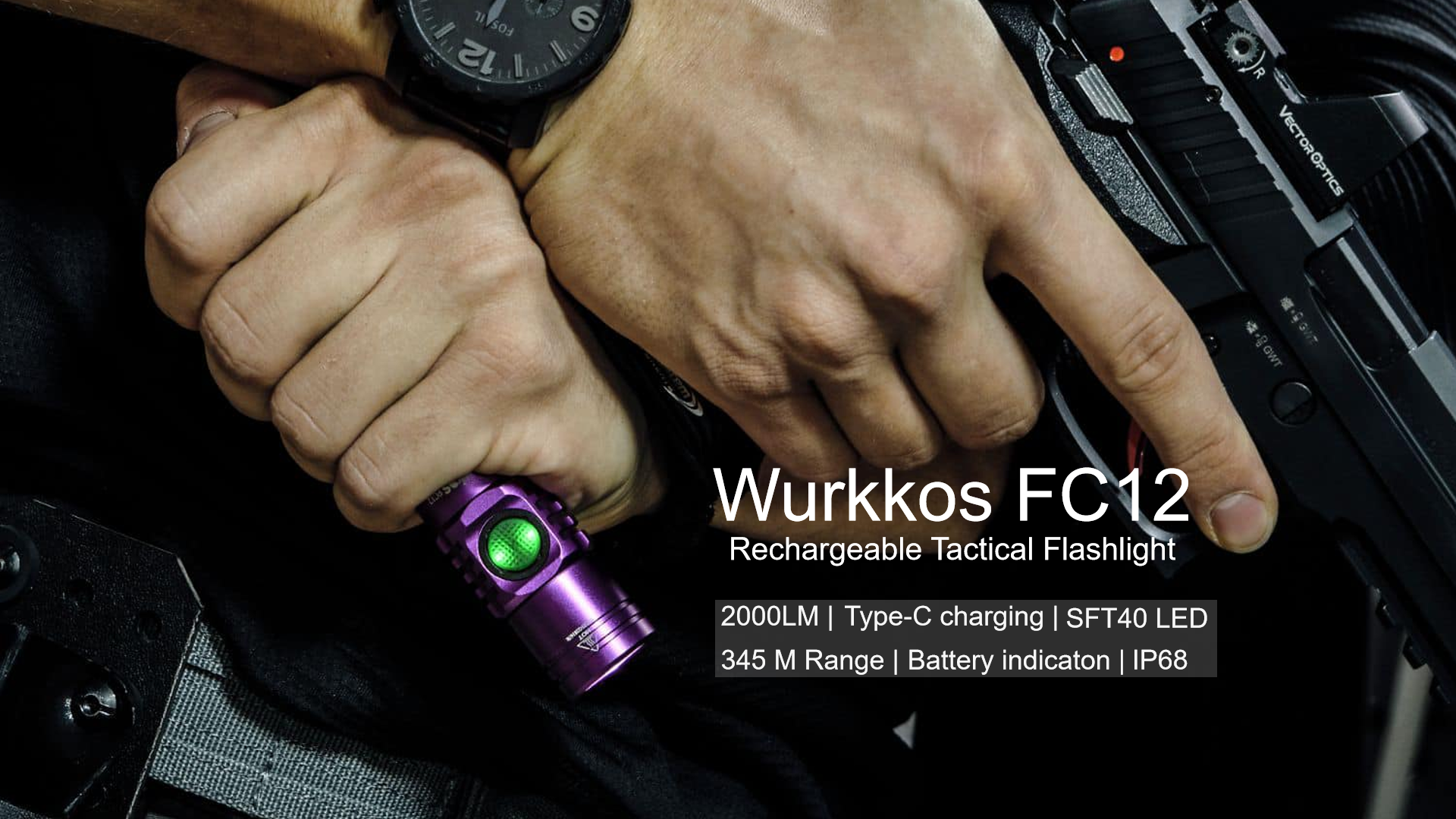 Wurkkos FC11 MINI Torcia LED Ricaricabile da 3000mAh，1300Lumen Torce a  lunga portata USBC， Torcia tattica con Torcia magnetica IP67 per campeggio  di emergenza all'aperto，CRI 90 Verde 4000K : : Fai da te