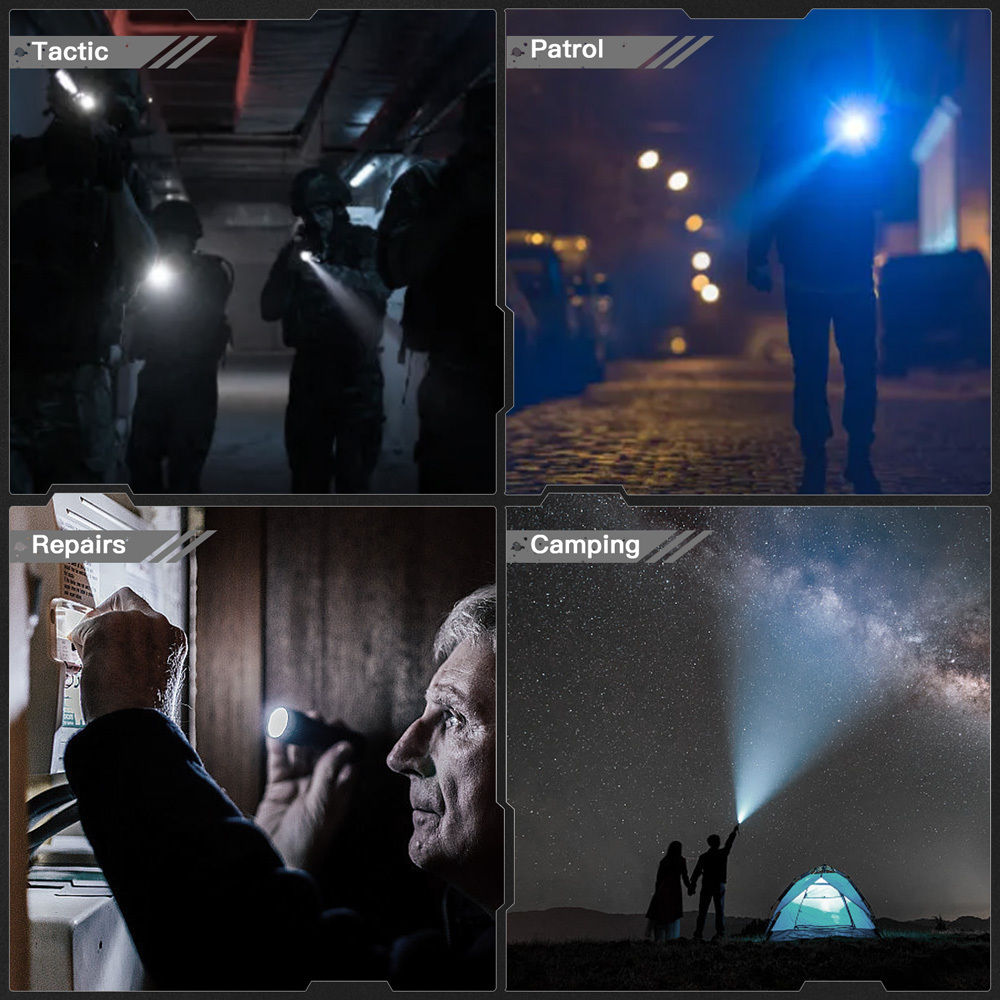 【New Release】Wurkkos TD03 Rechargeable Tactical Flashlight, SFT40 USB-C 1800 Lumens Throw 353M Rotary Switch EDC Torch, Waterproof IP68