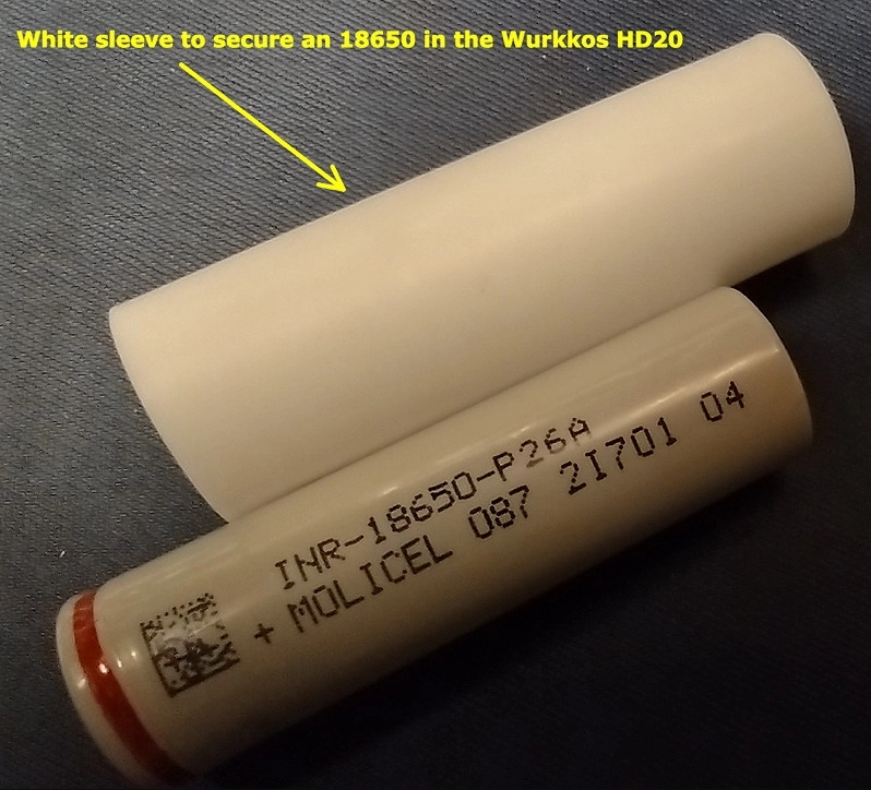 Hard plastic sleeve for 18650 battery