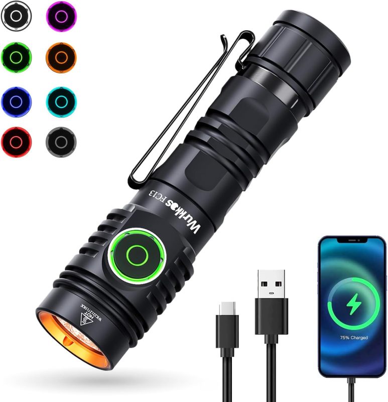 Wurkkos FC13 3500lm Flashlight, Reverse Charging, RGB AUX Button Light / Anduril 2.0 / IP68