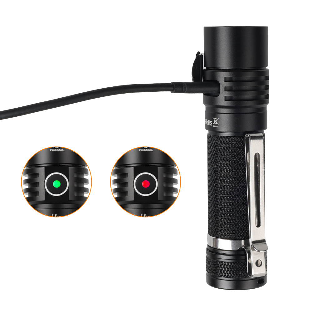 New Release Wurkkos WK15 3000lm XHP50.2 USB C Rechargeable 21700 EDC Budget Light, Simple UI with Power Indicator/ATR/Reverse Charging