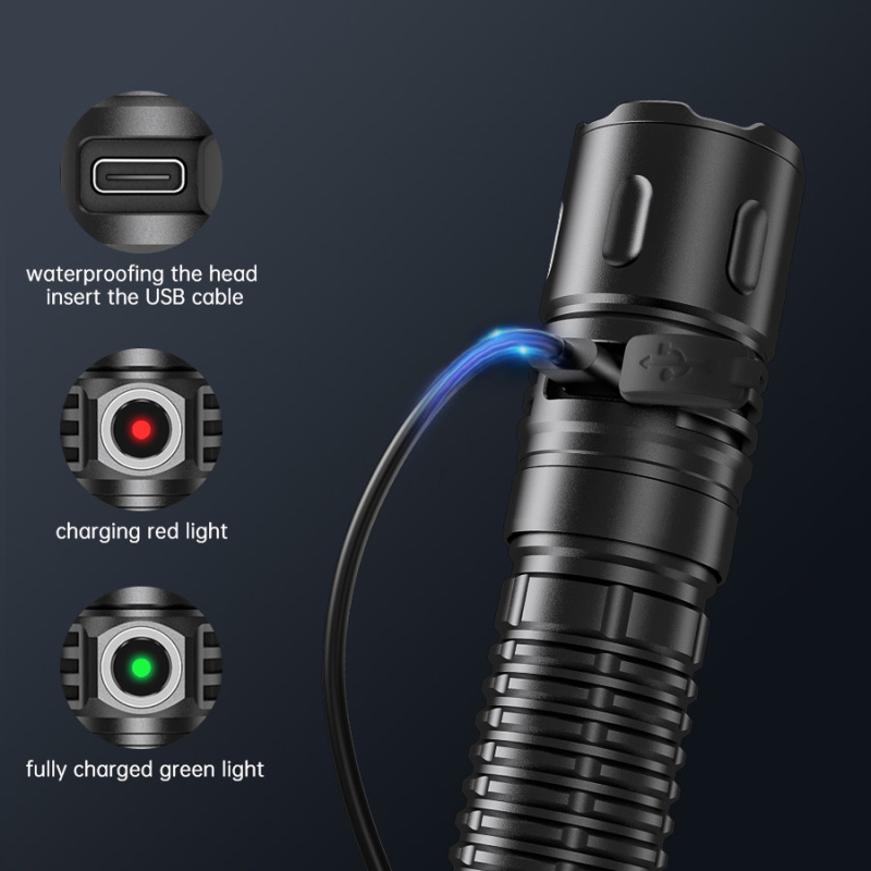 【New Release】Wurkkos TD04 XHP50D HI Rechargeable Flashlight USB-C 3000 lumens Torch IP68 Waterproof EDC Tail Switch,21700 Battery Two Mode Group Tactical