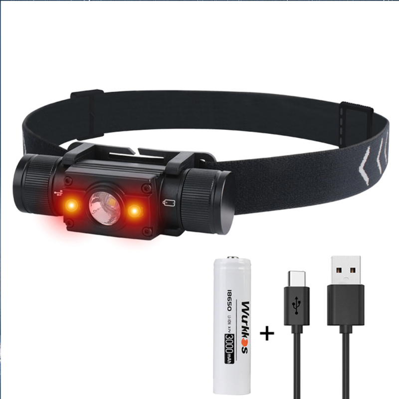 Headlamp HP300 Red/Green/White Light with 18650 Battery IPX6 Waterproof 1000 Lumens USB-C LED Long Range Lamp for Camping