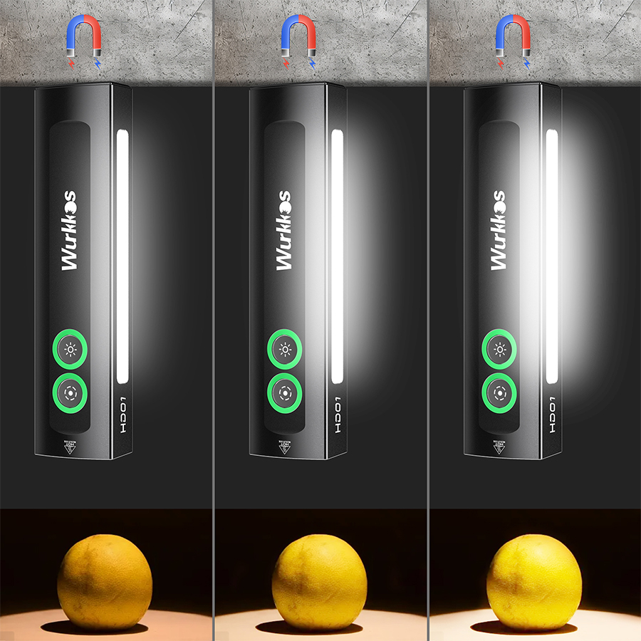【New Release】Wurkkos HD01 Rechargeable 1200LM EDC Flashlight with Side RGB Light and Dual Side Switch, Magnetic Tail