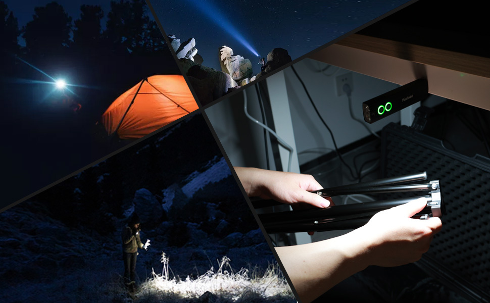 【New Green Version】Wurkkos HD01 Rechargeable EDC Flashlight with Front Spotlight and Side flood light (90CRI)/RGB Light/Dual Switch/Magnetic Tail