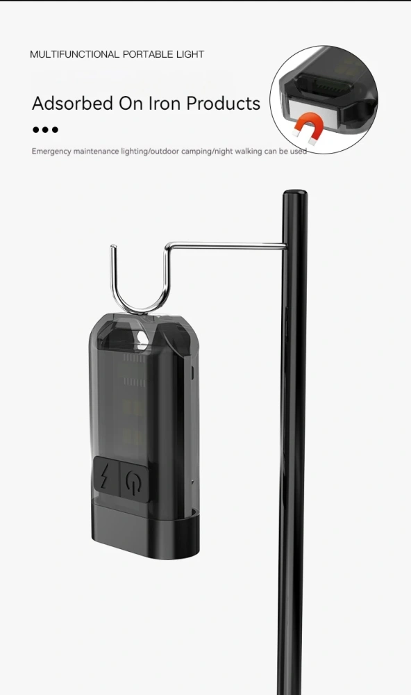 Mini LED Flashlight S04 Keychain Portable Emergency Lighting Work USB C Chaging Rechargeable Light Hat Clip Lamp for Outdoor Camping