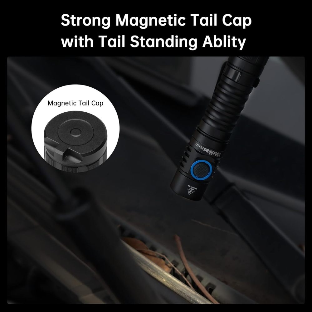 【New Release】Wurkkos FC11C/FC11 Nichia 519A Flashlight, Buck Circuit 18650 LED with Magnetic Tail USB C Rechargeable Torch